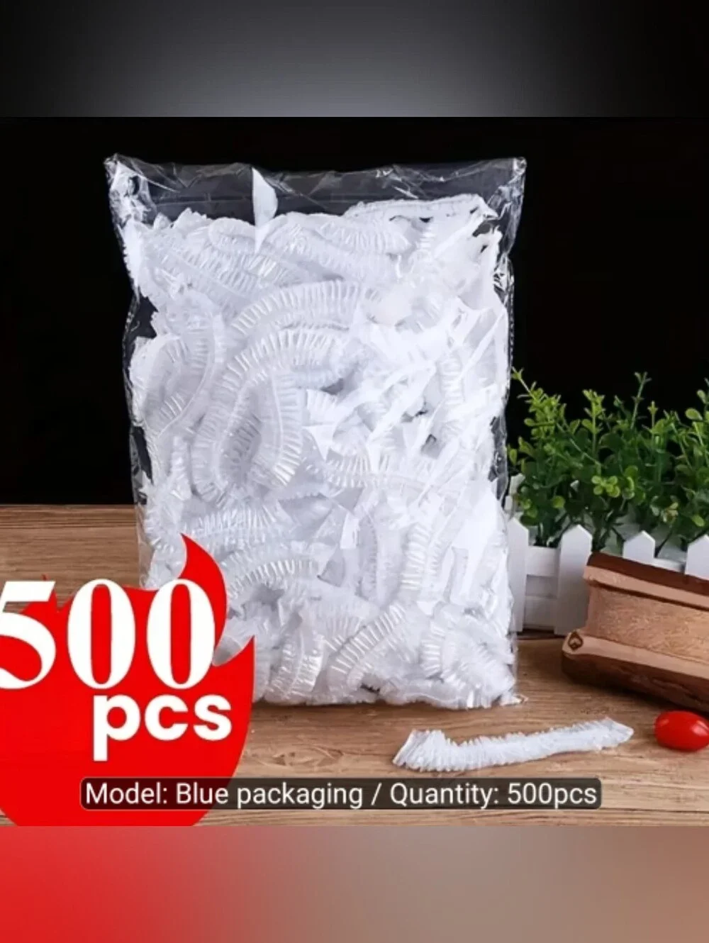 Title: 500pcs Reusable Elastic Food CoversDescription: Stretchable disposable
